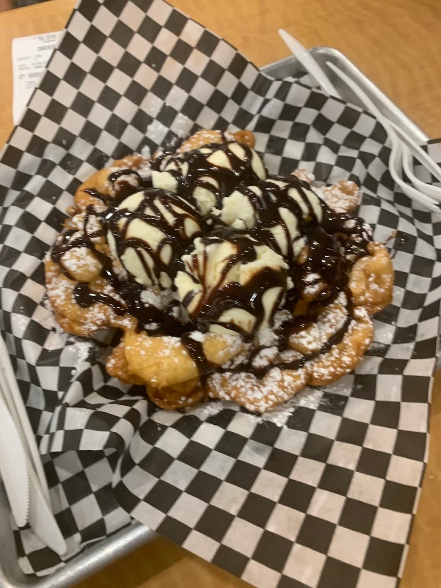 Strawberry Funnel Cake