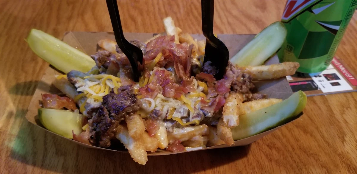Bacon Cheeseburger Queso Fries