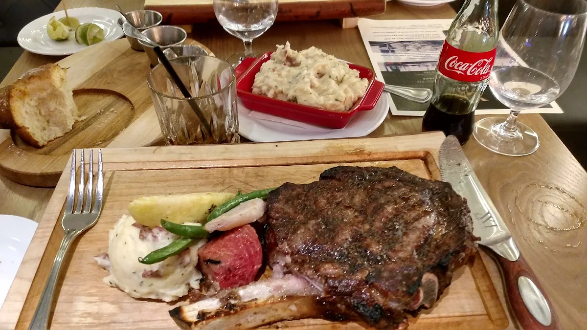Steak with Side Macaroni and a Coke, XXI Chophouse