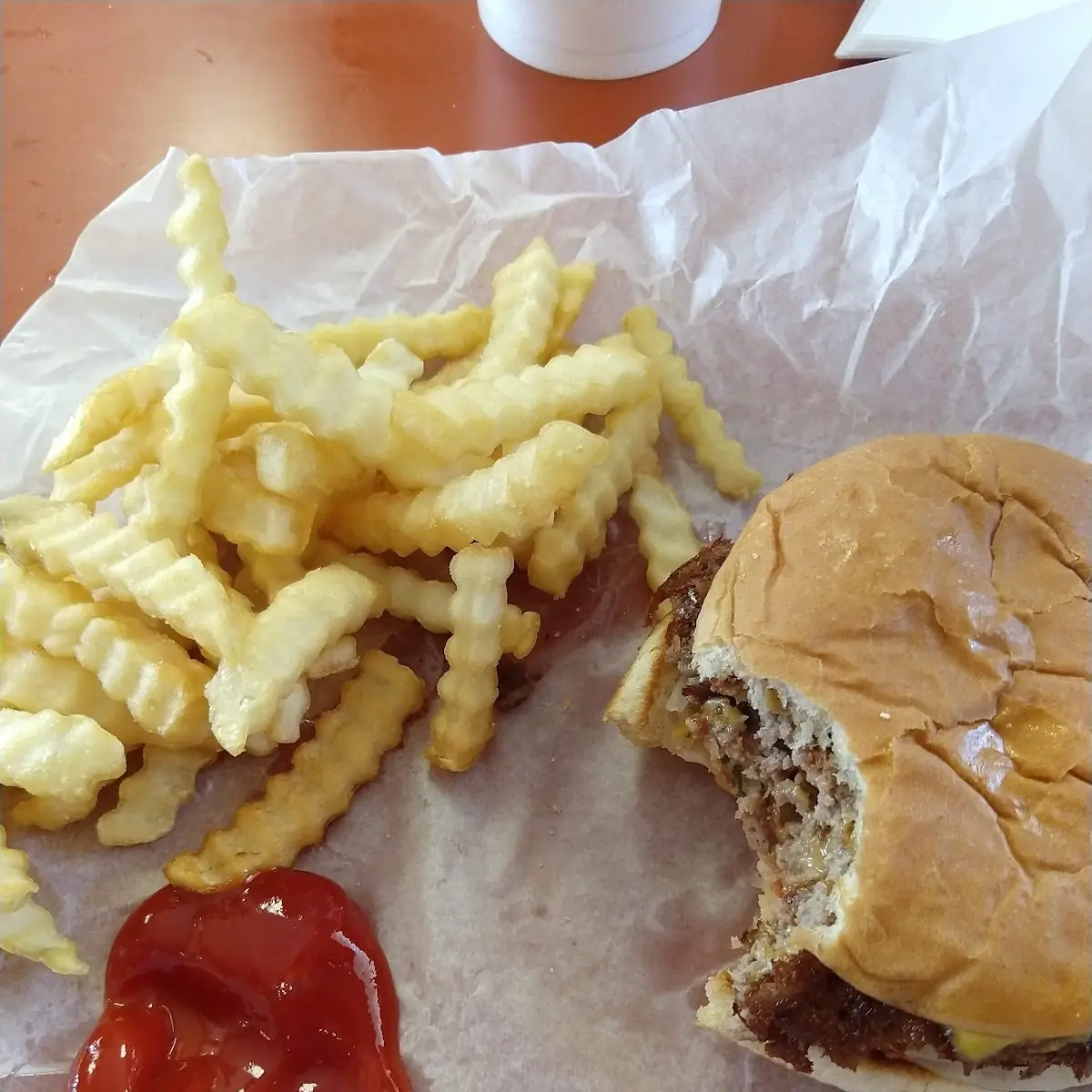 Double Cheeseburger Fries Chocolate Shake