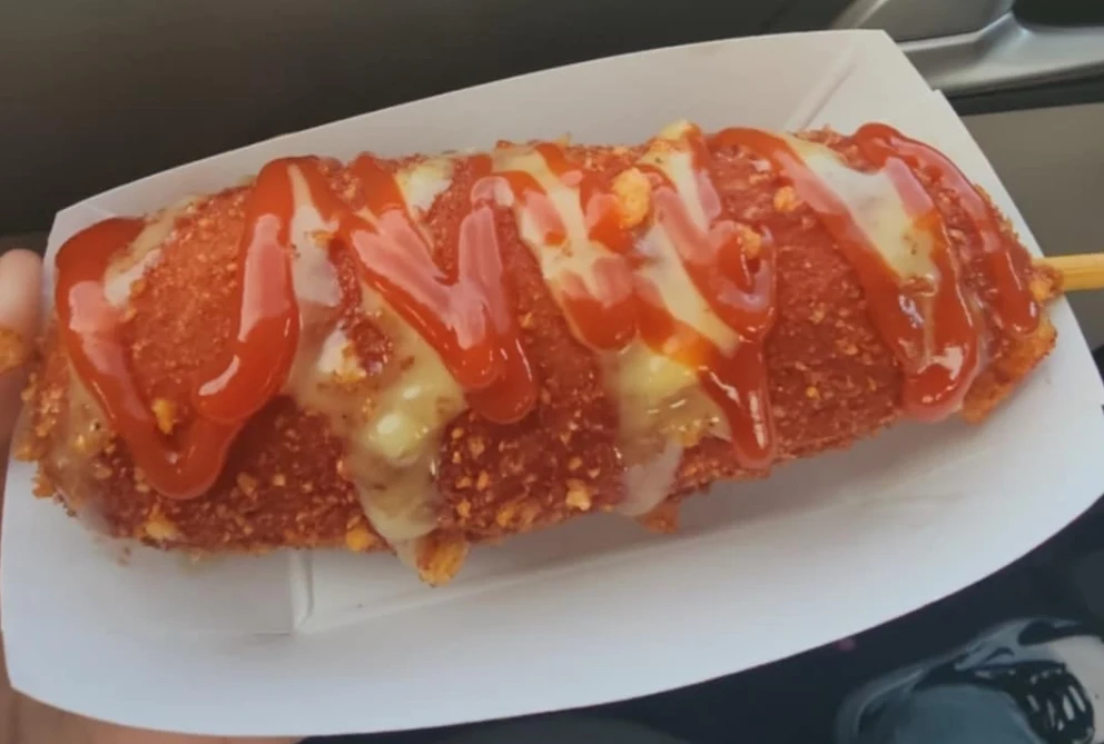 Half and Half Korean Corn Dog