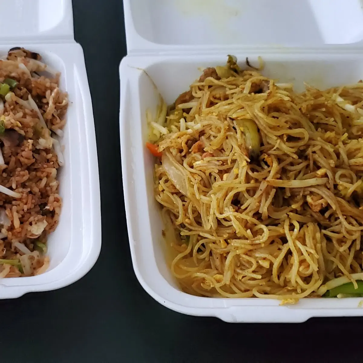 Fried Rice and Singapore Rice Noodle