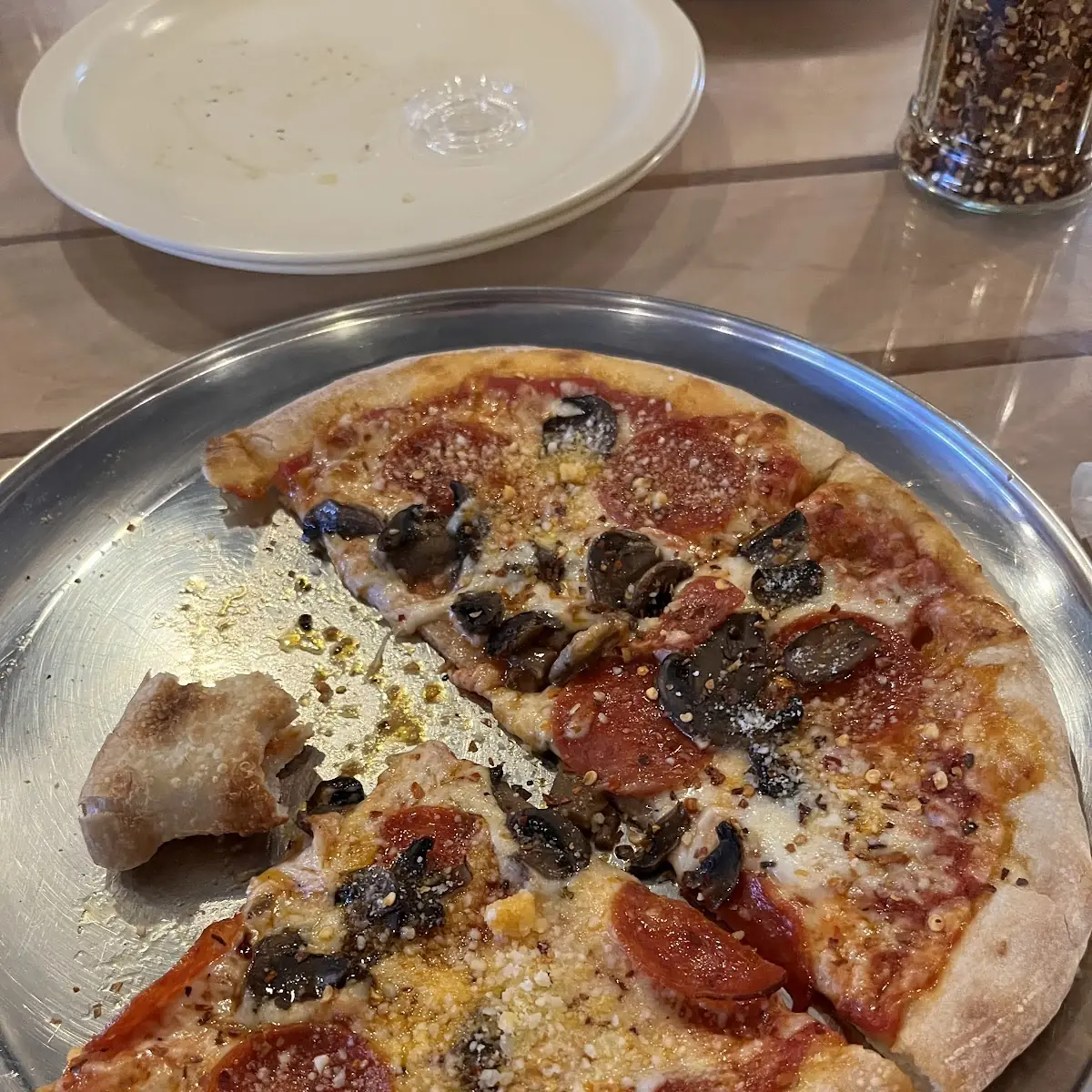 Pepperoni and Mushroom Pizza