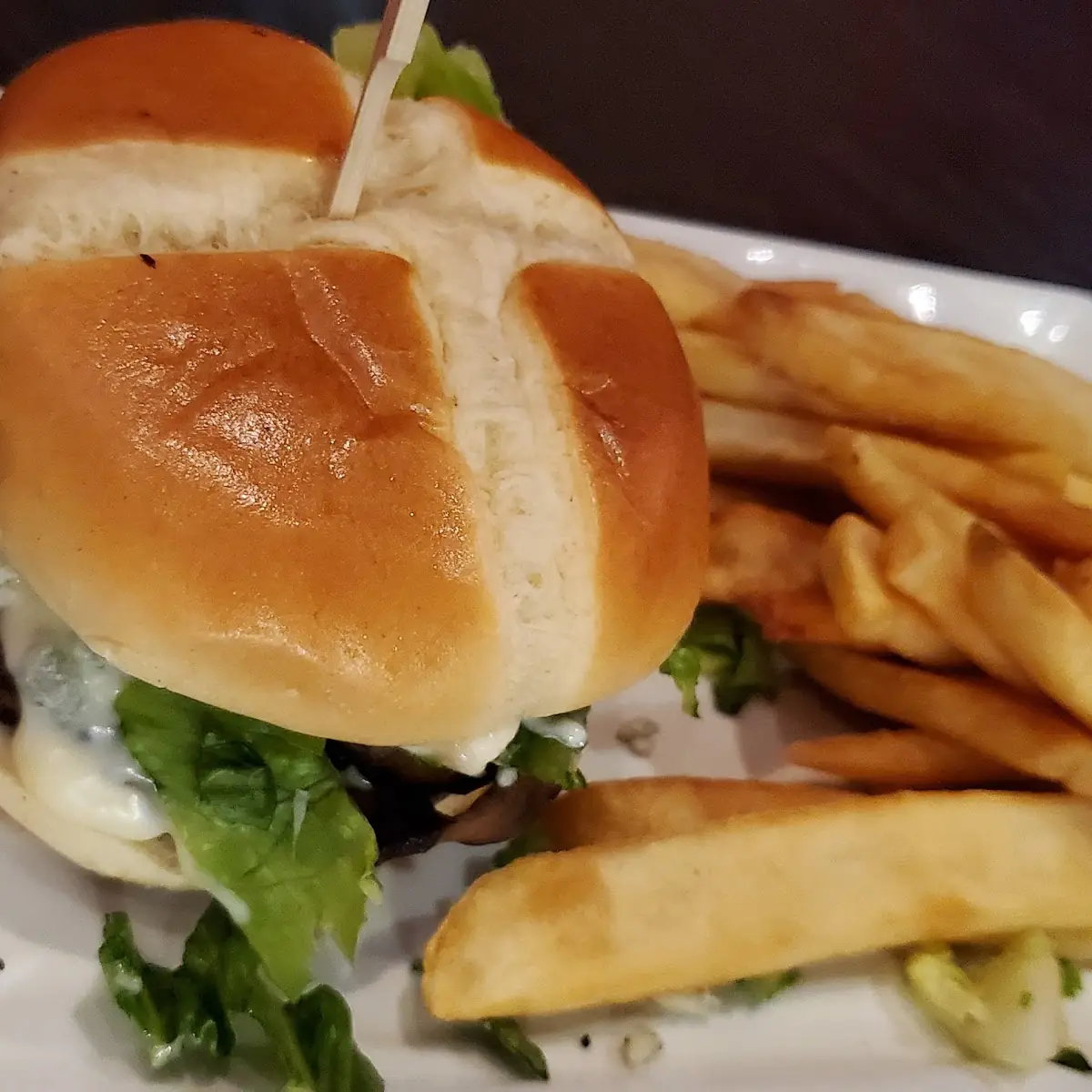 Blue Cheesem Mushroom Swiss Burger