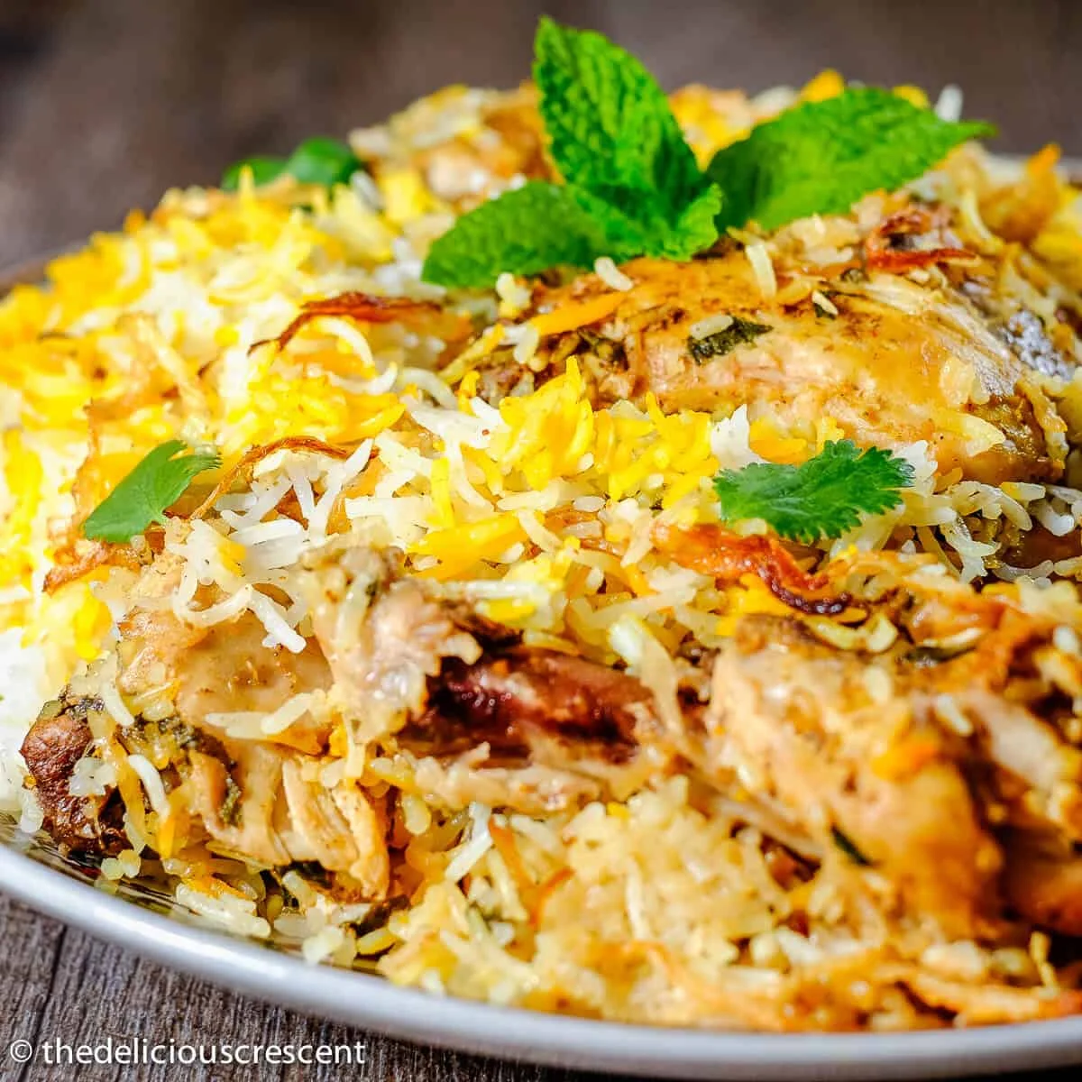 Chicken Goat Vegetables Biryani, Grand House Restaurant- Parkland Mall