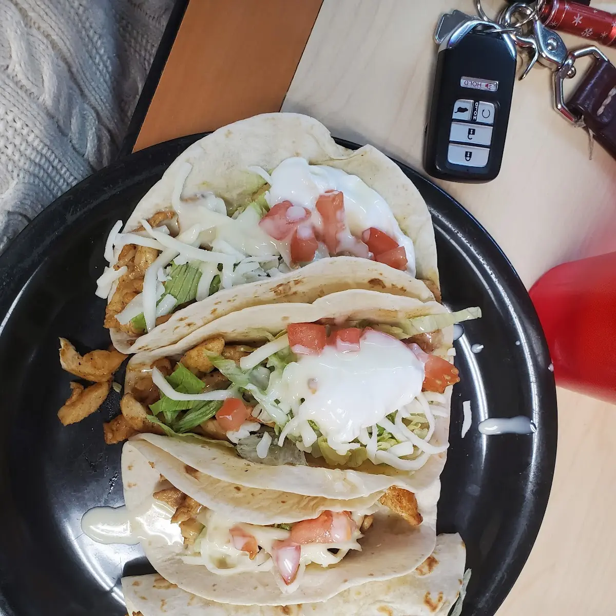 Chicken Tacos with Sour Cream