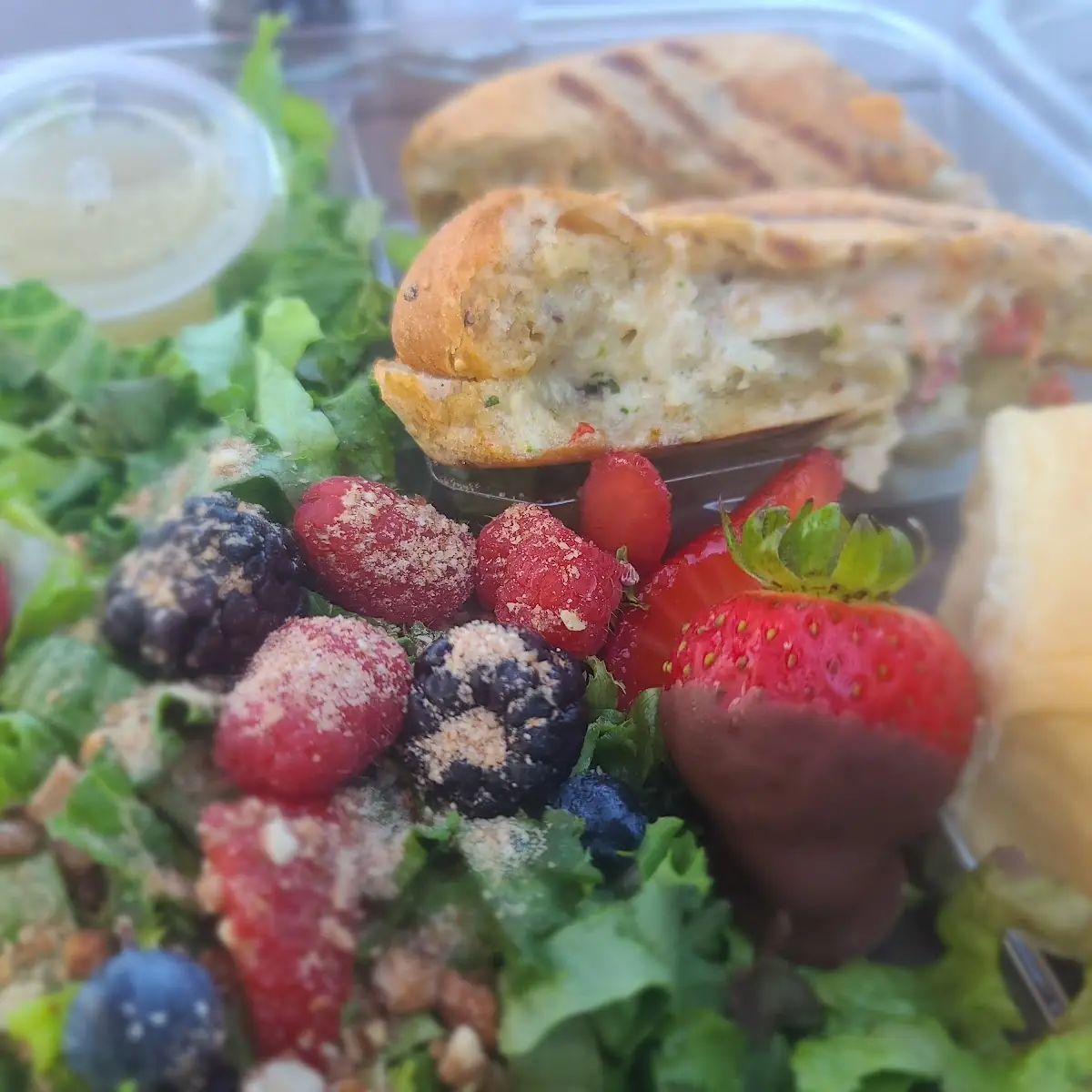 Chicken Pesto with Nuts About Berries Salad