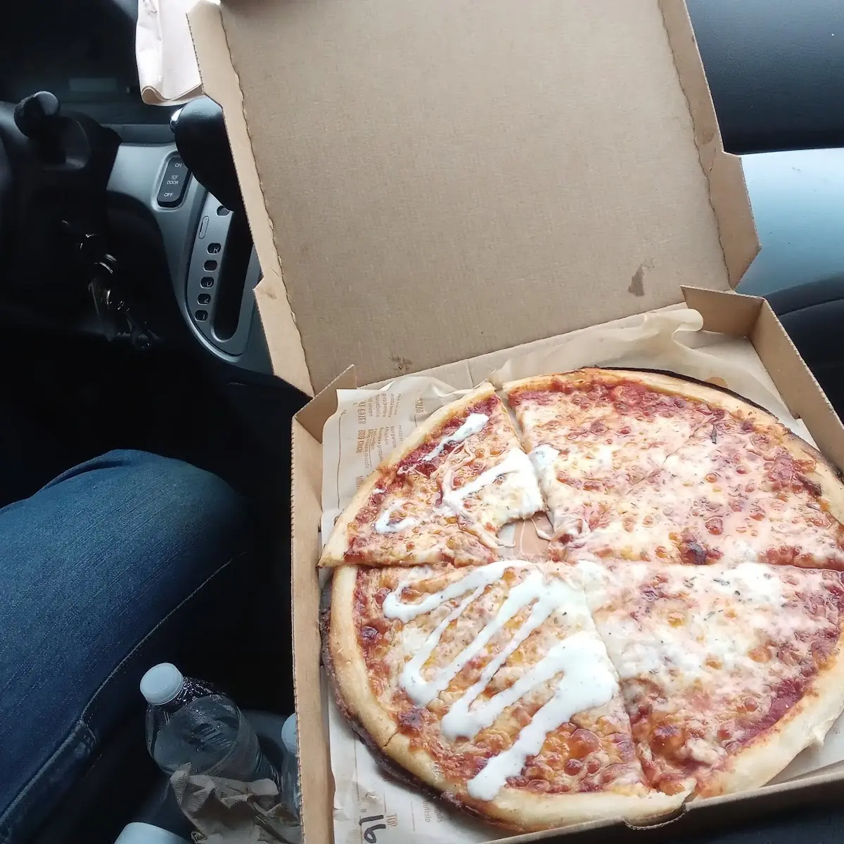 Simple Pie with Ranch on Half