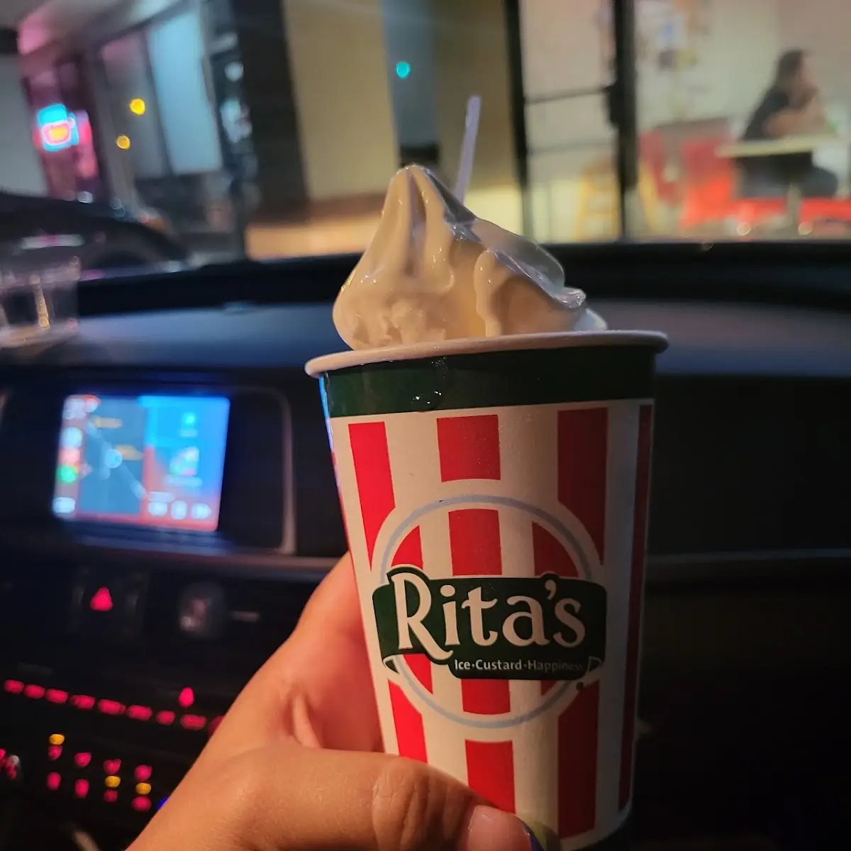 Cotton Candy Italian Ice Vanilla Custard
