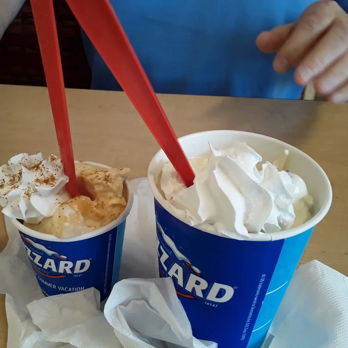 Mini Pumpkin Pie Blizzard and Medium Pecan Pie Blizzard