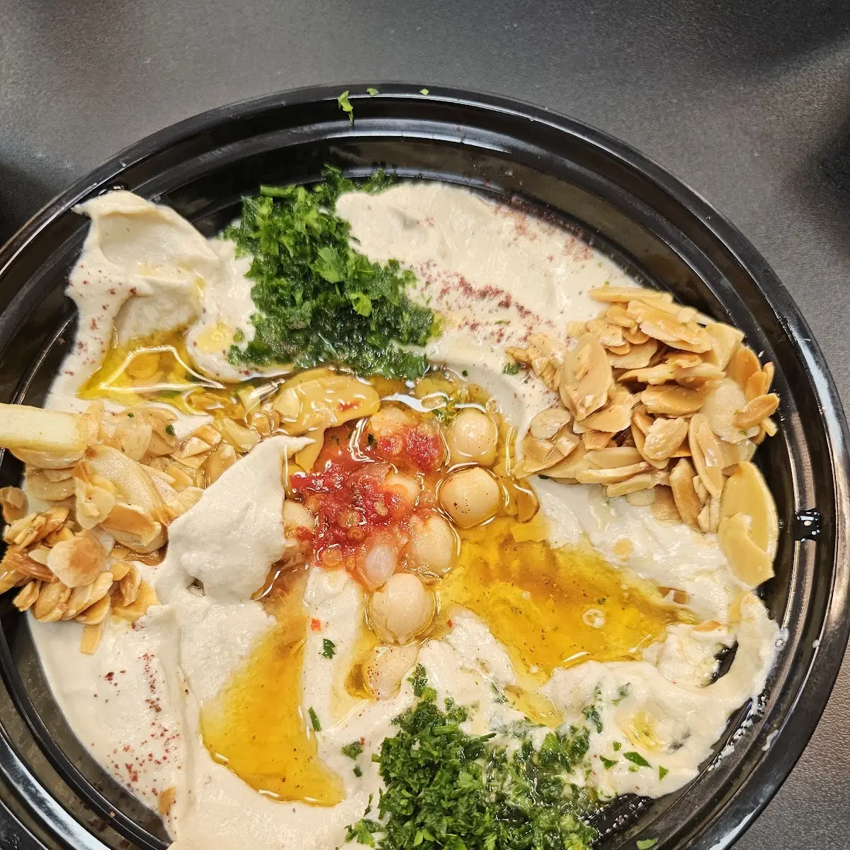 hummus with gyro