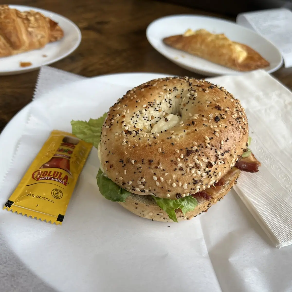 blt in a Everything Bagel