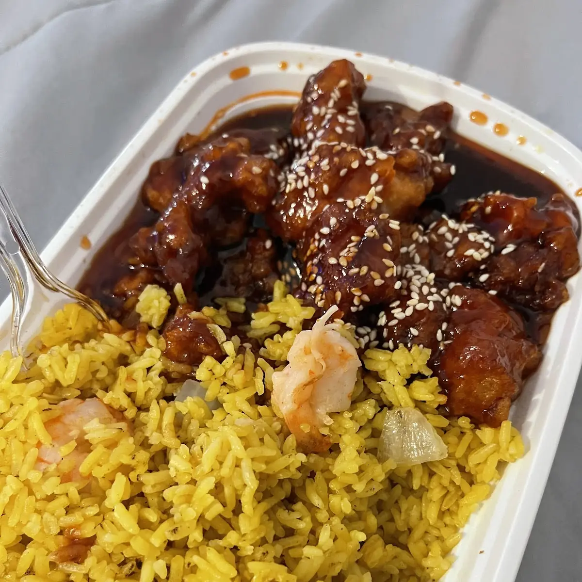 Shrimp Fried Rice Sesame Chicken