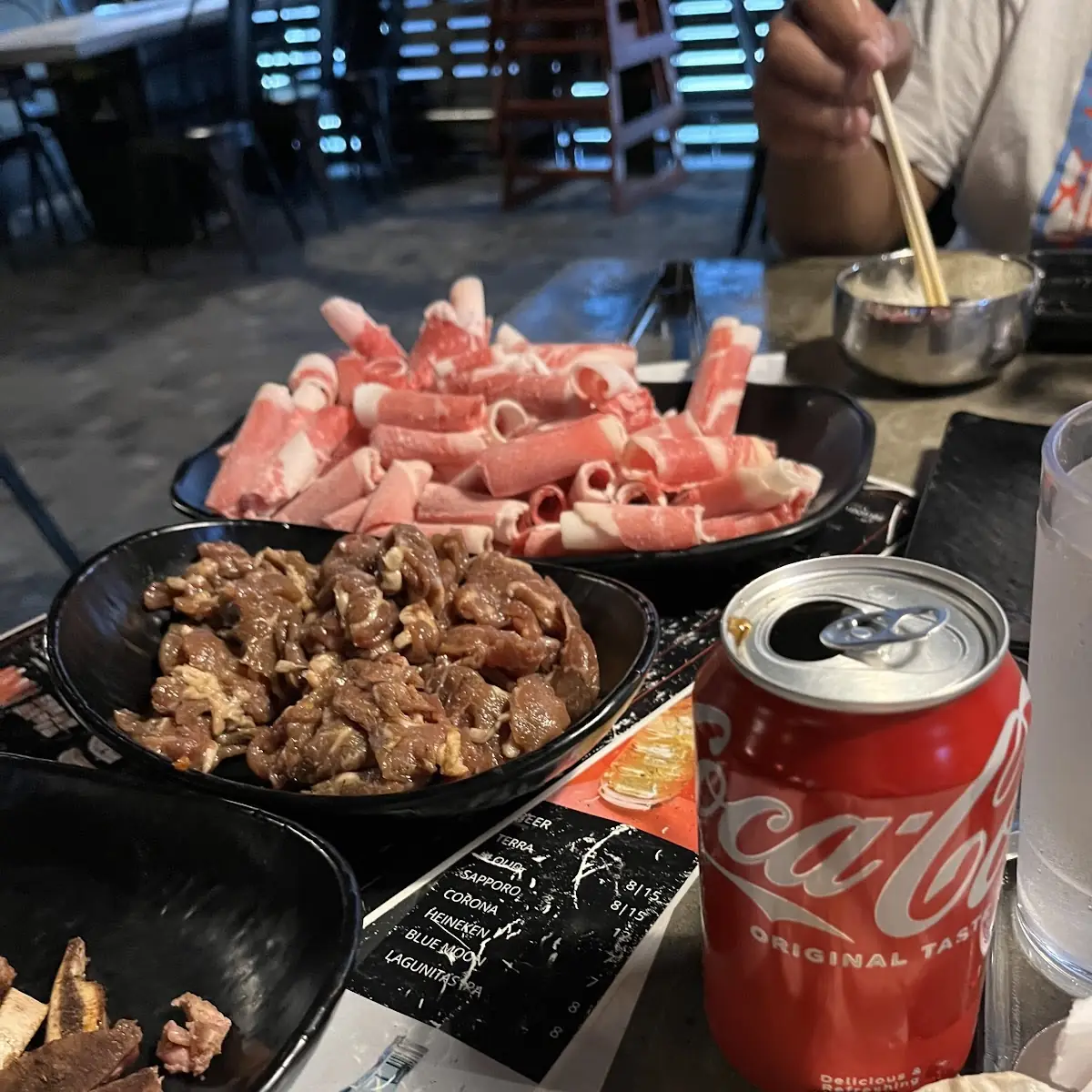 Raw Bulgogi and Beef Brisket