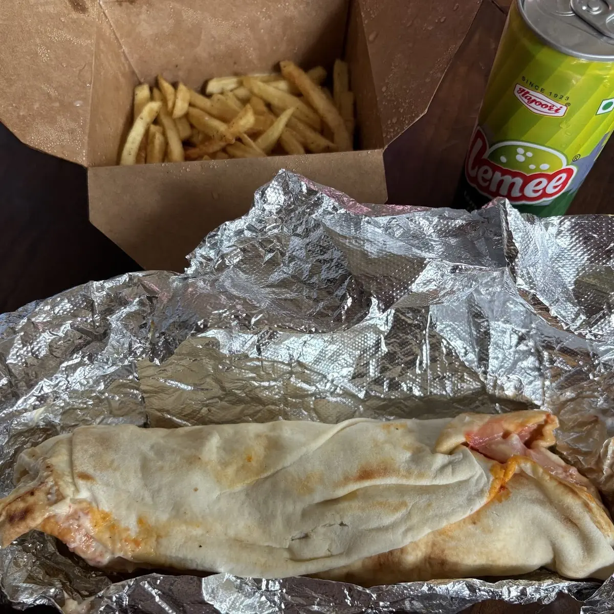 Chicken Shawarma Wrap Combo Fries