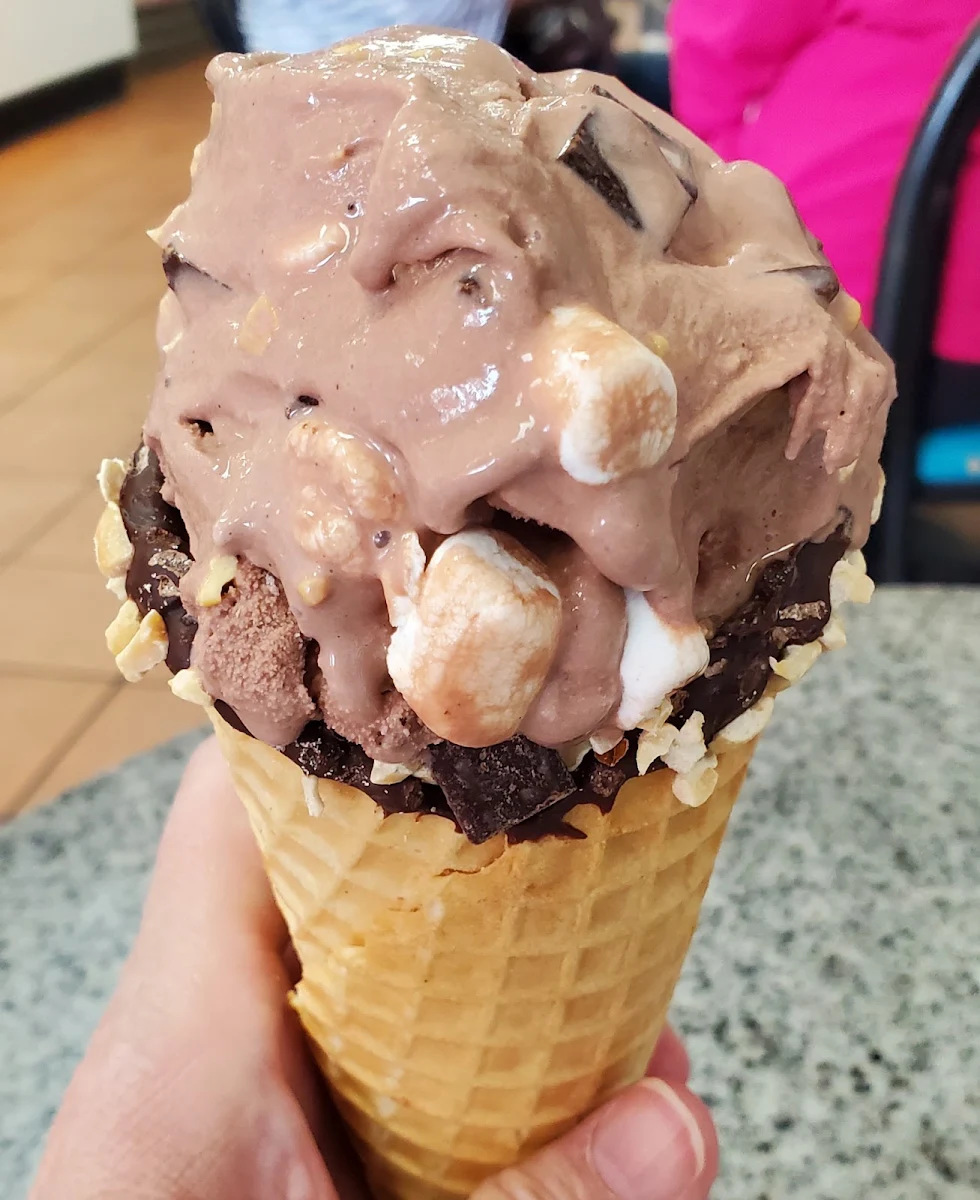 Rocky Road Ice Cream Cone
