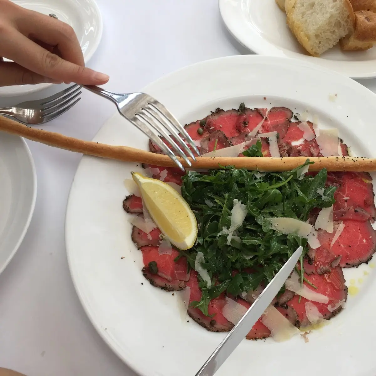 Beef Carpaccio with Arugula Salad