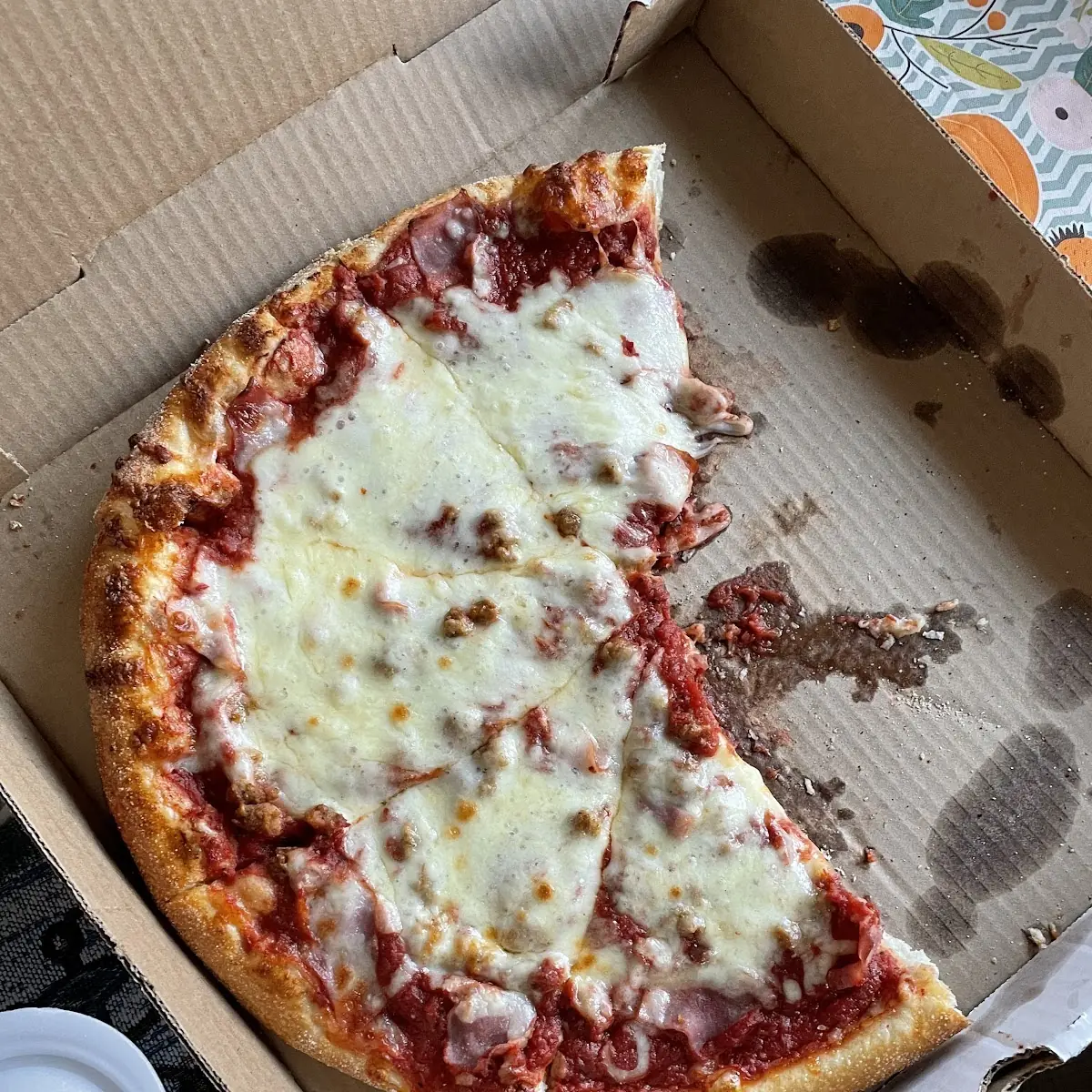 Sausage Pizza Extra Sauce a Mess