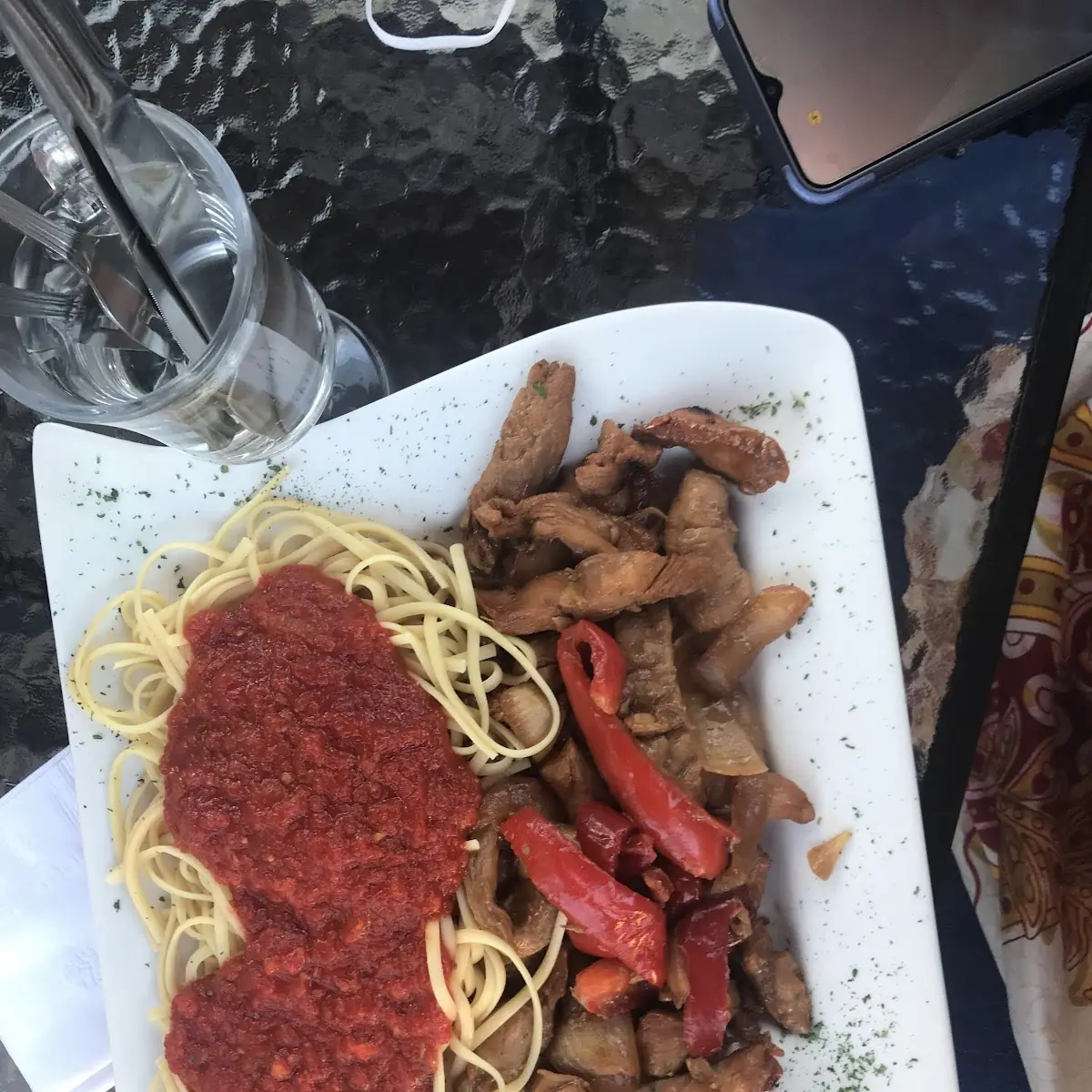 Spaghetti with Teriyaki Chicken
