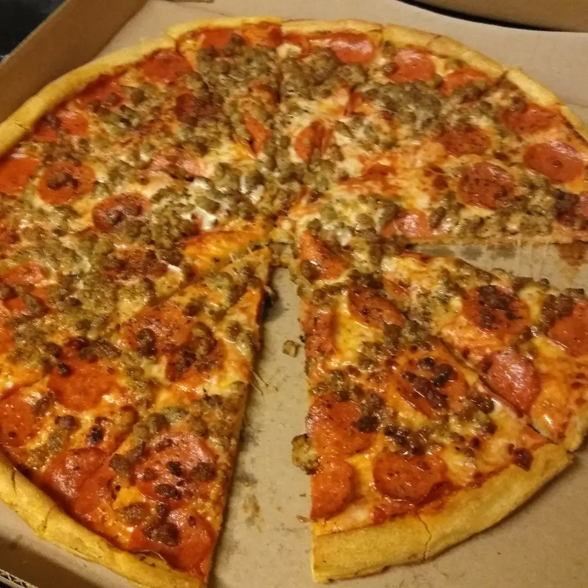 Pepperoni and Sausage Pizza