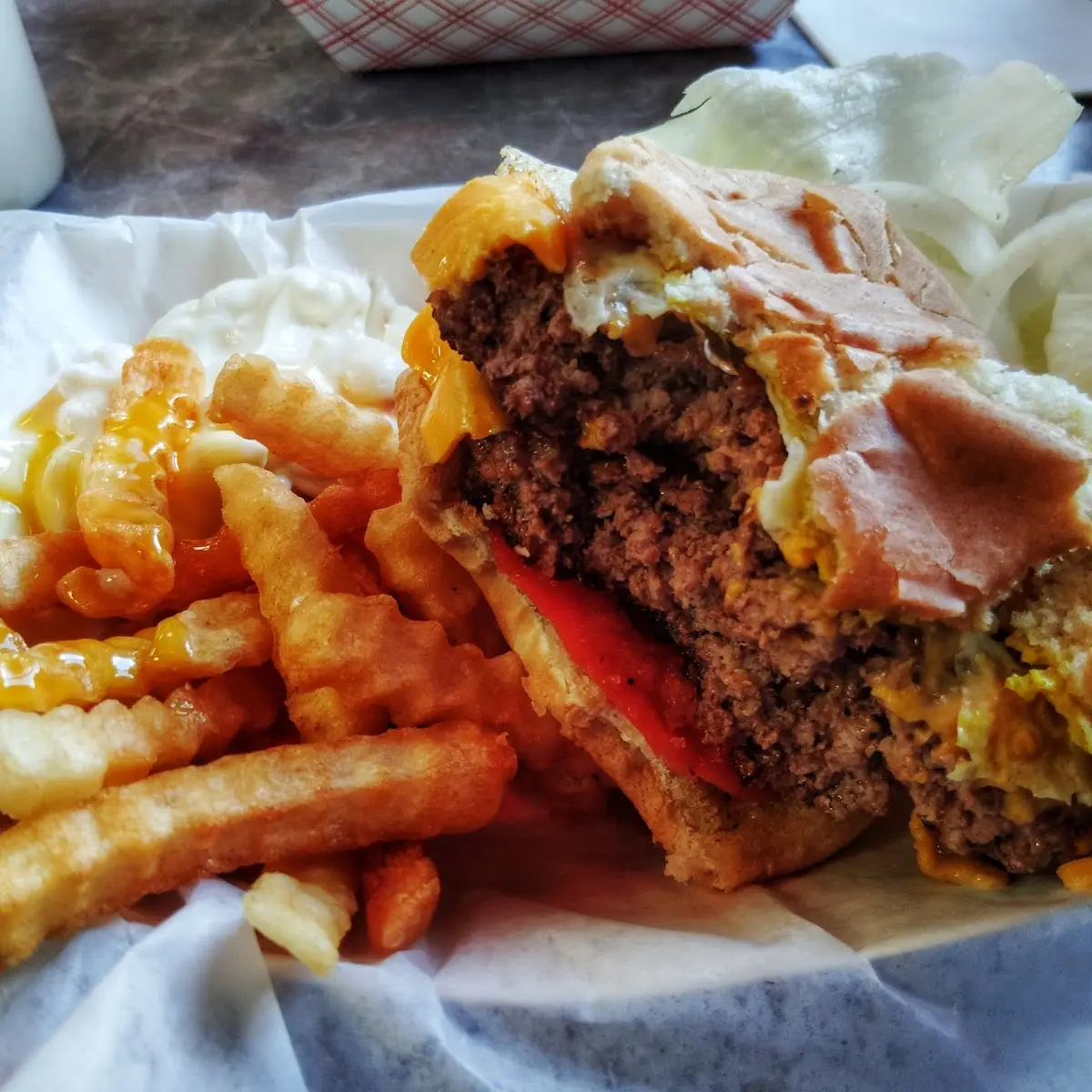 Double Cheeseburger and Fries