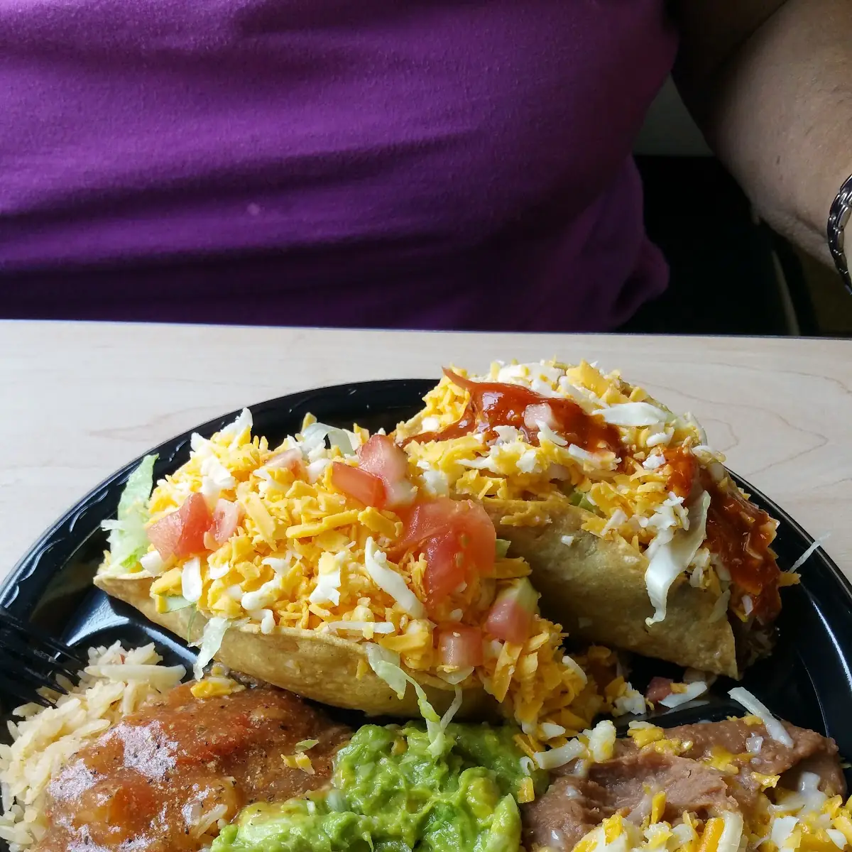 Rolled Tacos with Beans and Rice
