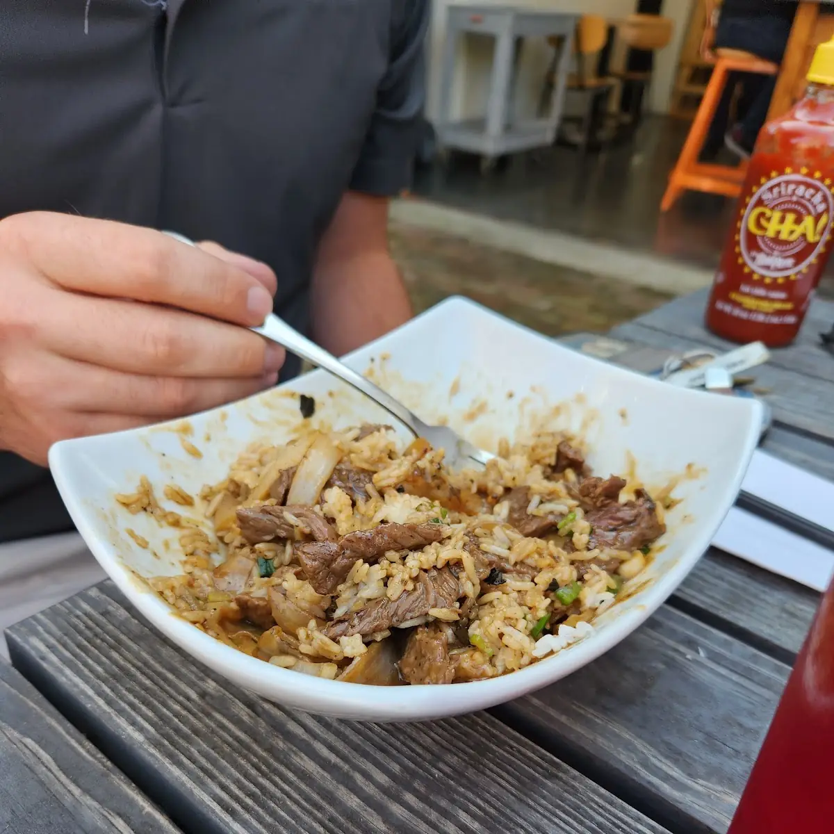 Shaken Beef Rice Bowl