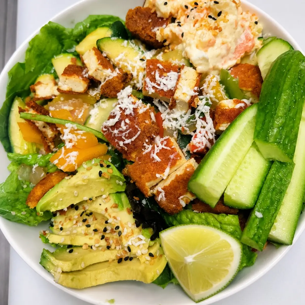 Vegan Pozole w tofu crispy or Jackfruit