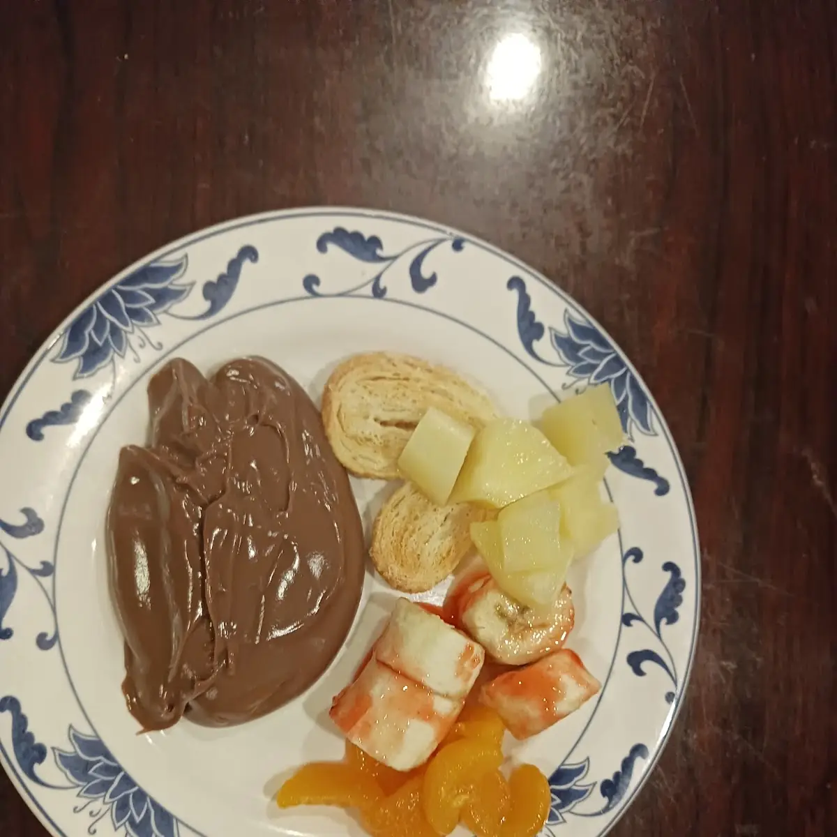 Chocolate Pudding and Fruit