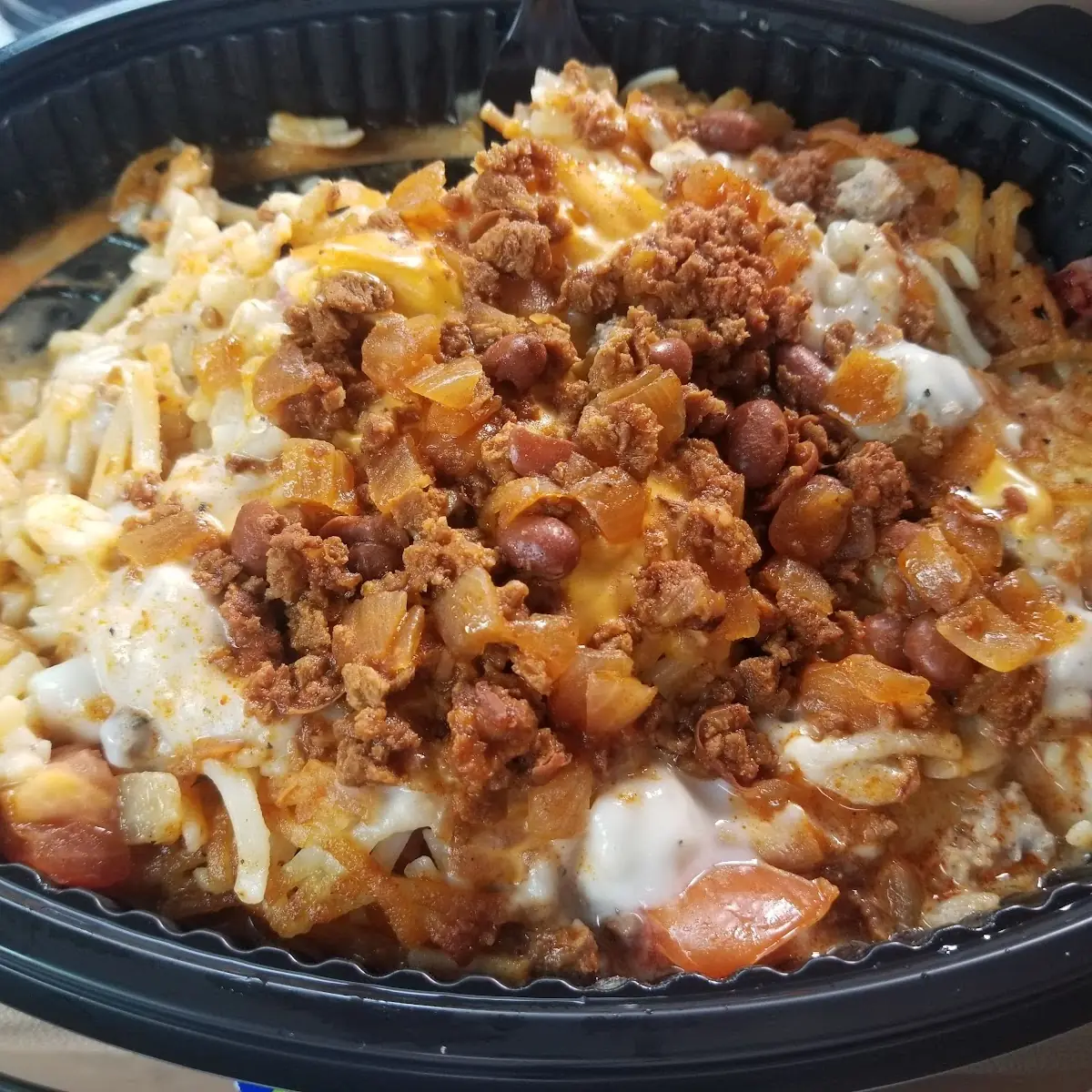Loaded Hash Browns with Everything Except Jalapenos