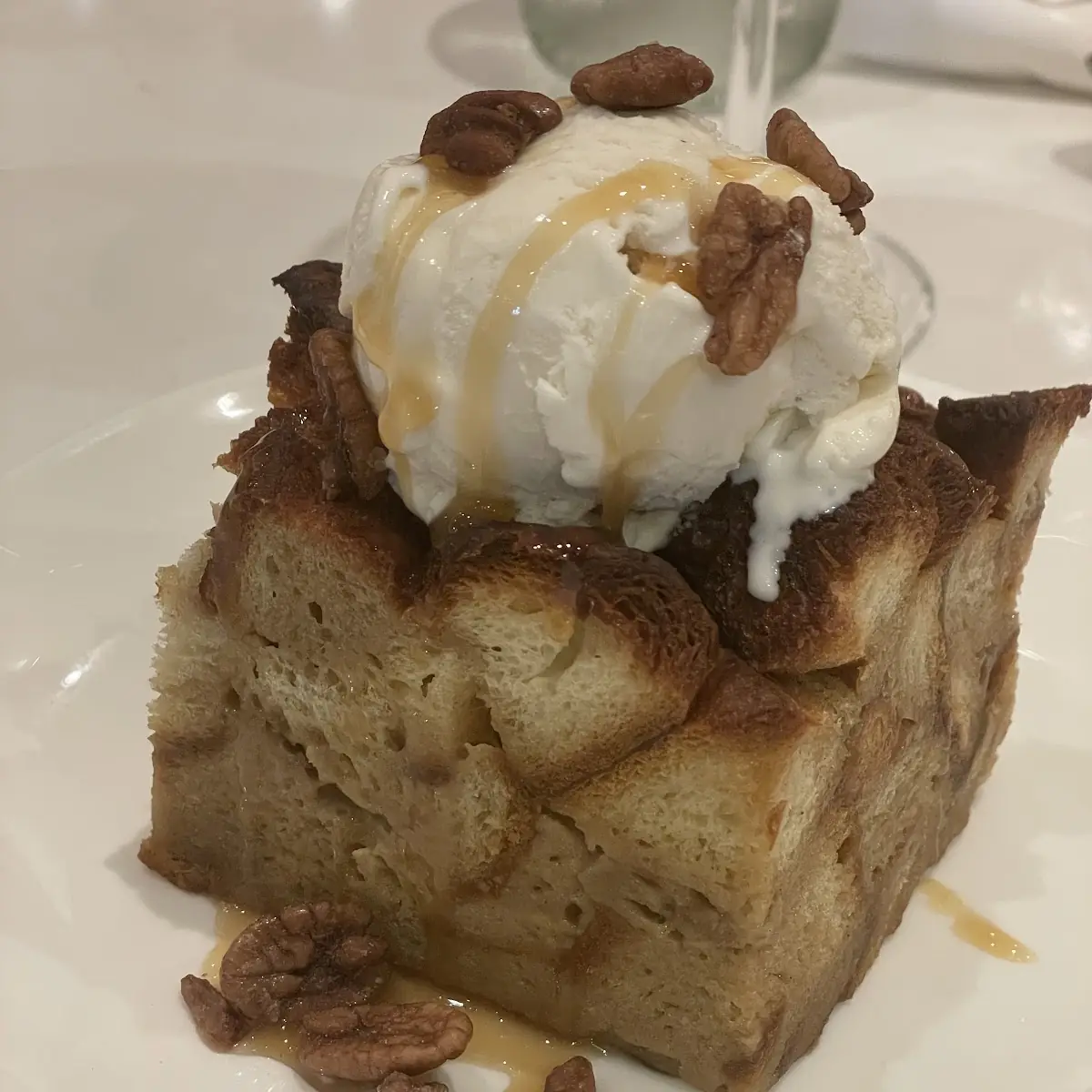 Warm Toffee Bread Pudding