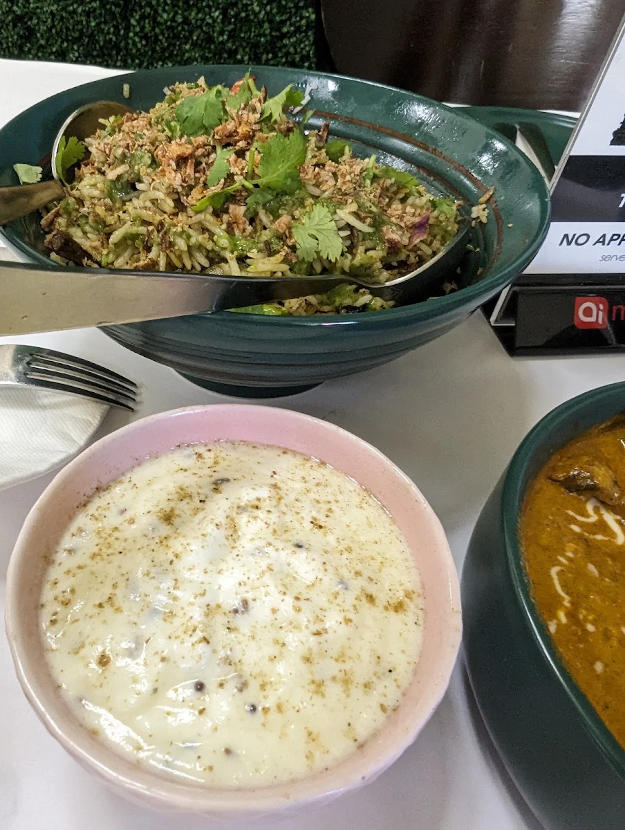 Veg Dum Biryani Raitha, The Mustard Seed - Hahndorf