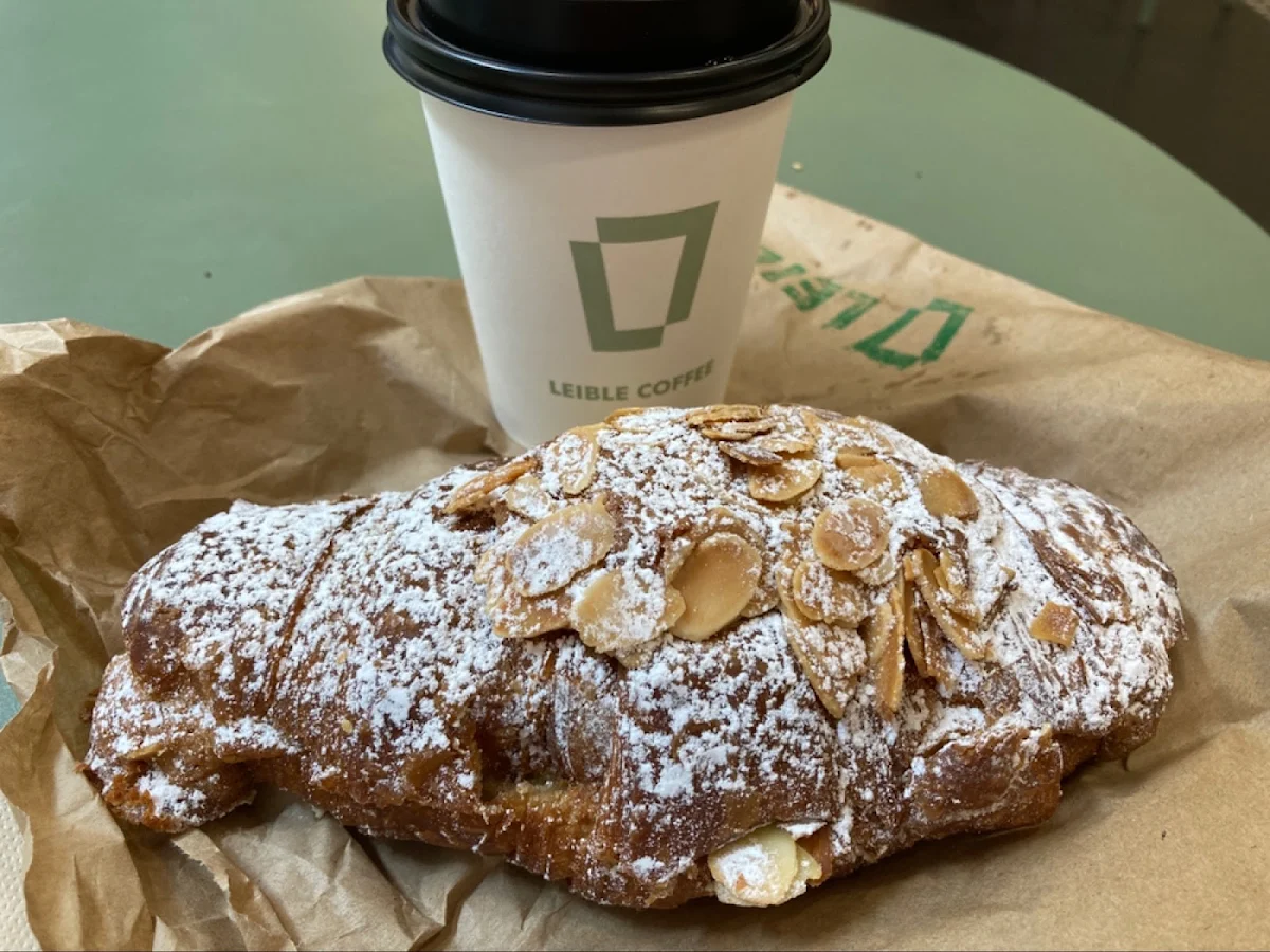 Almond Croissant, Leible Coffee