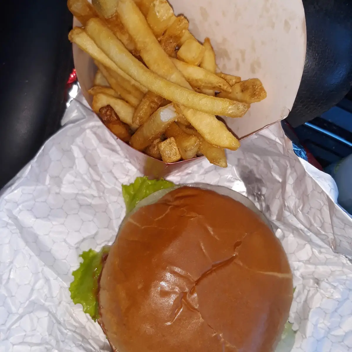 Single with Cheese and Medium Fries
