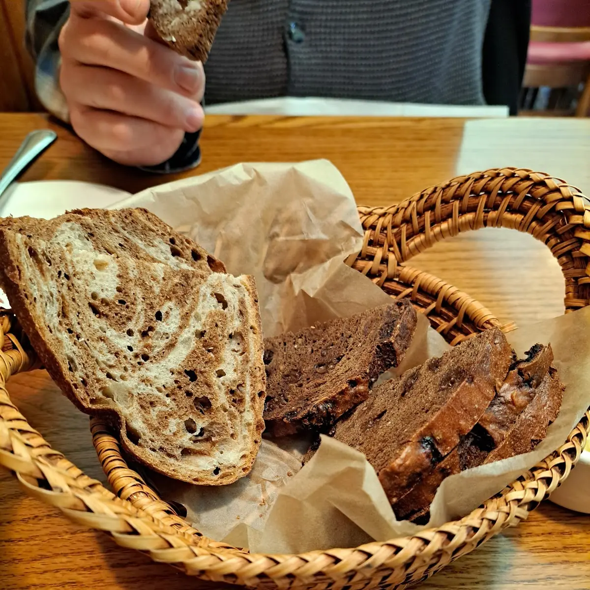 Dark Rye Bread with Butter