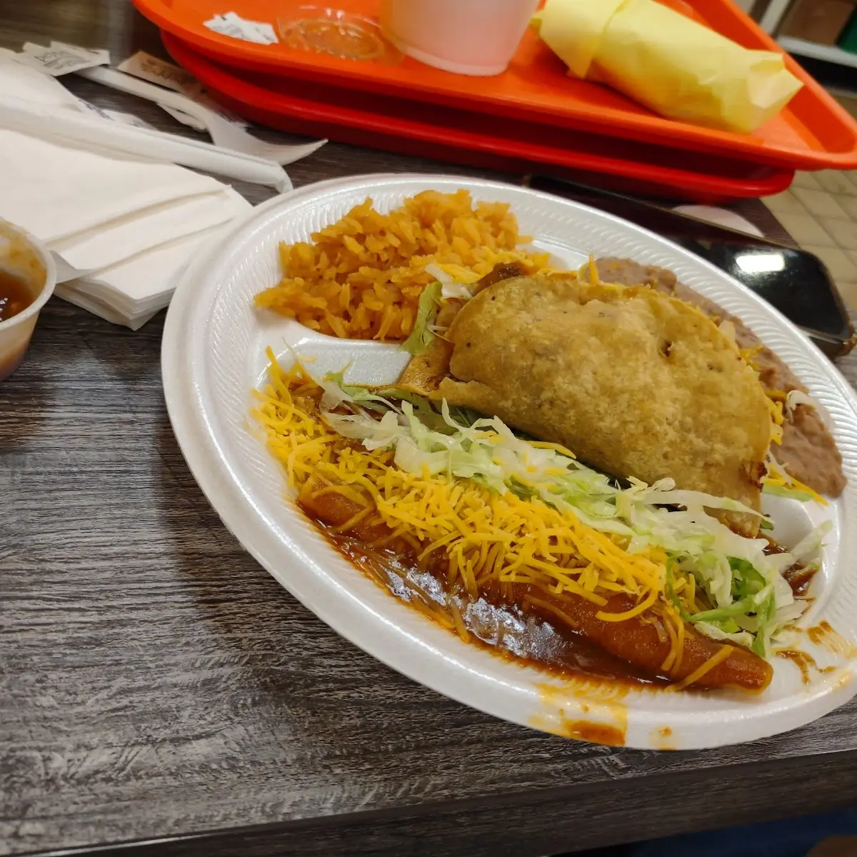 1. Cheese Enchilada and Beef Taco