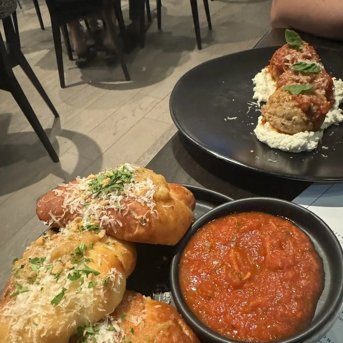 Parmesan Garlic Knots with Dipping Sauce