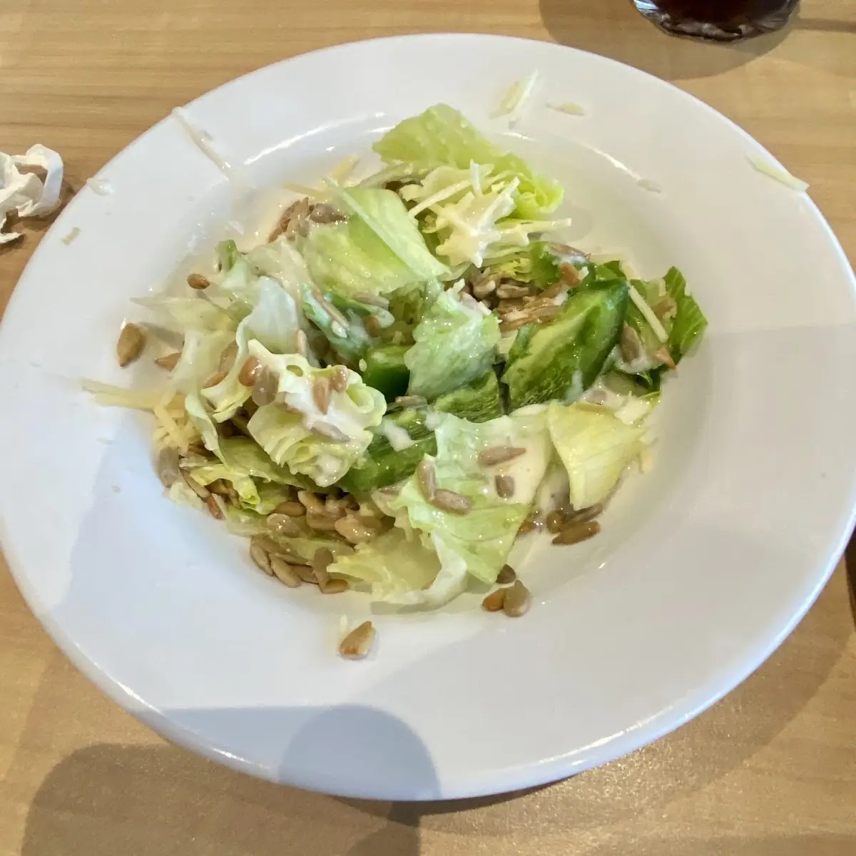 Caesar Salad with Sunflower Seeds