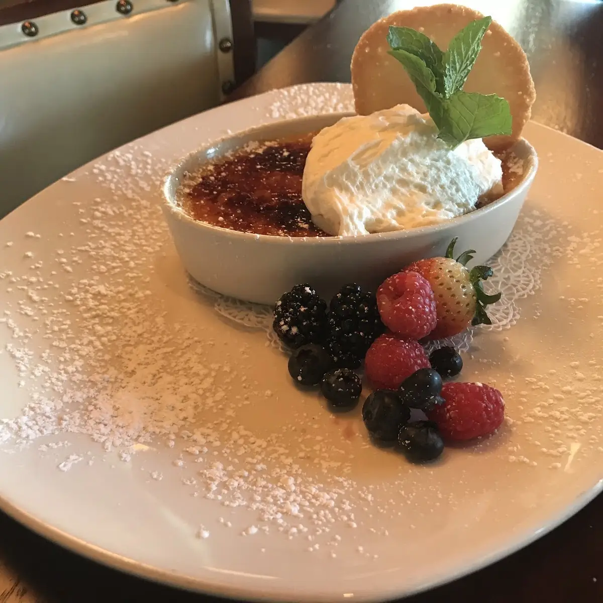 Crème Brulée with Fresh Fruit