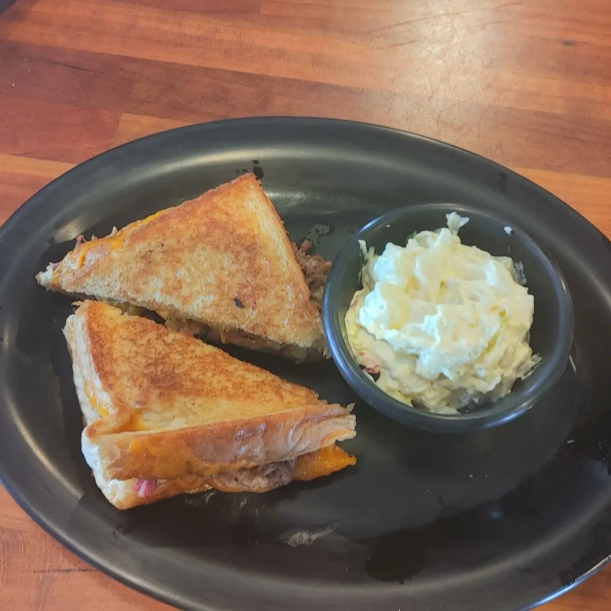 BBQ Grilled Cheese with Brisket