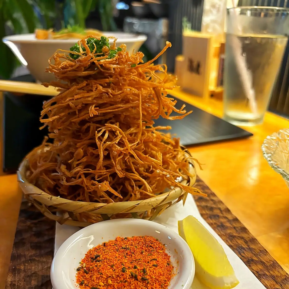Crispy Fried Mushroom Tempura Appetizer