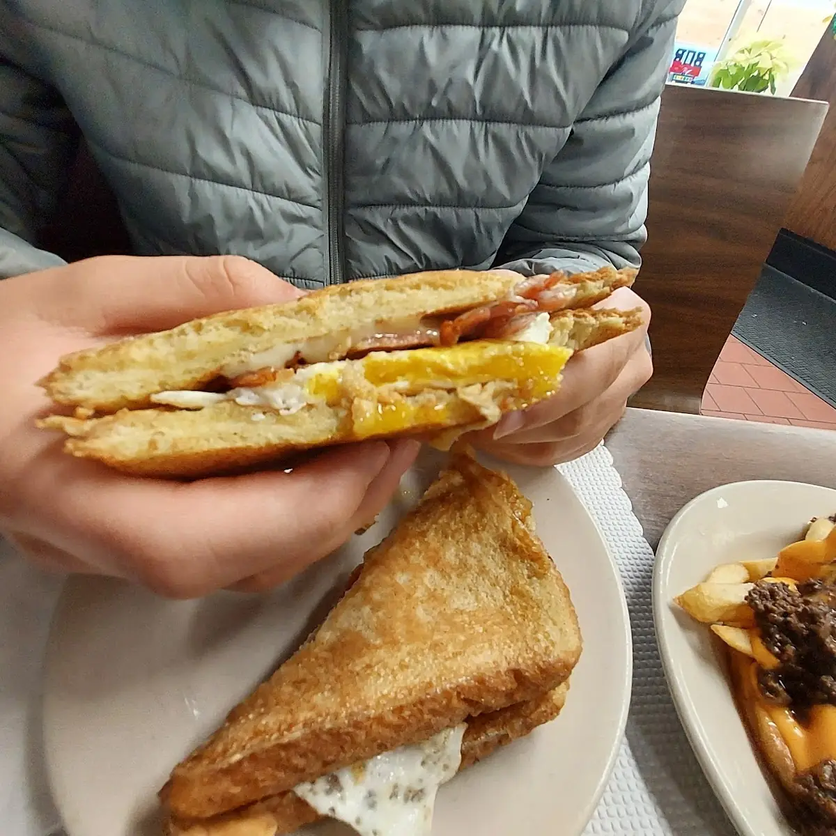 Bacon Egg and Cheese on French Toast