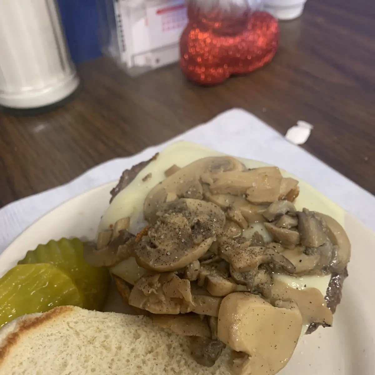 Mushroom Cheese Burger