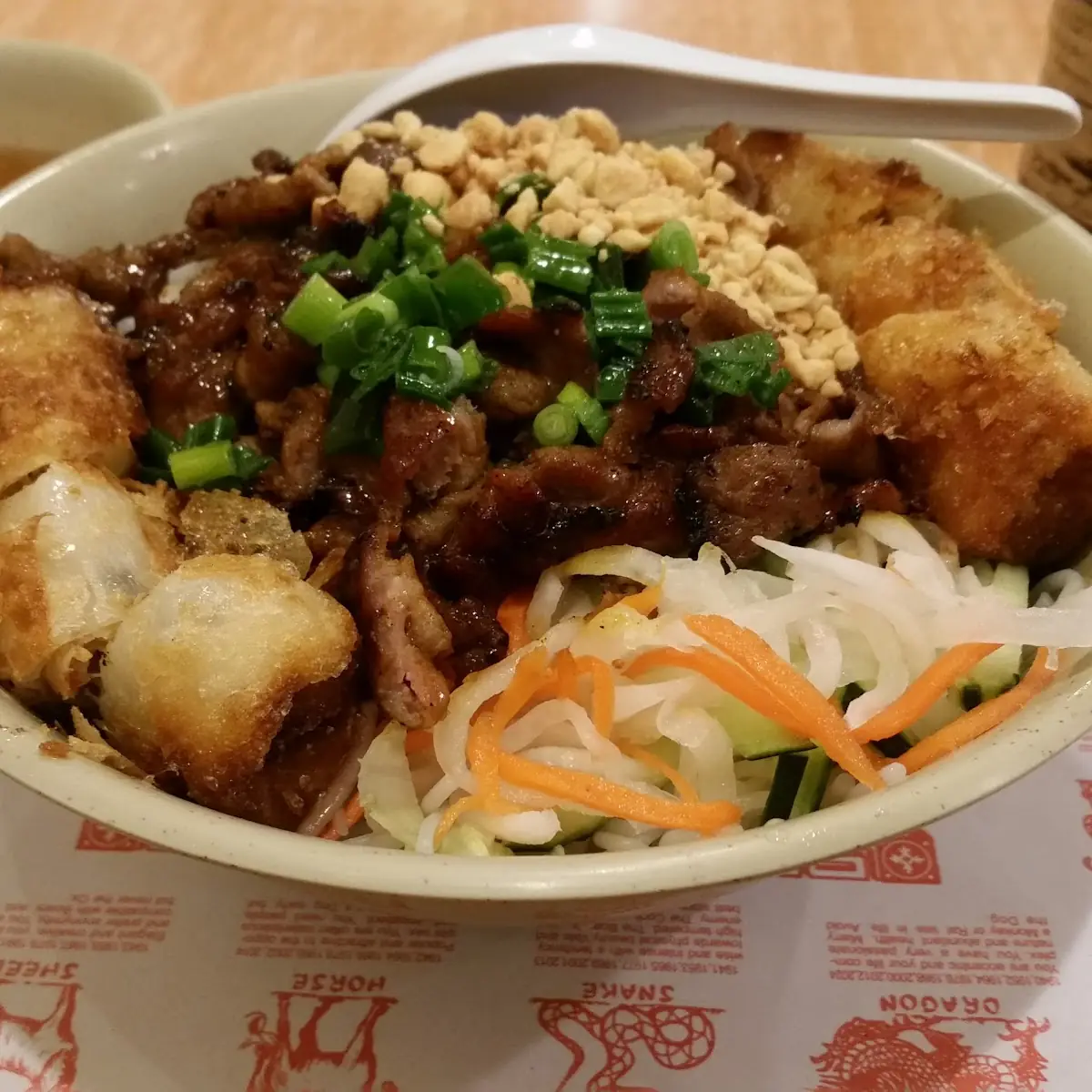 Grilled Pork and Egg Roll Vermicelli Noodles