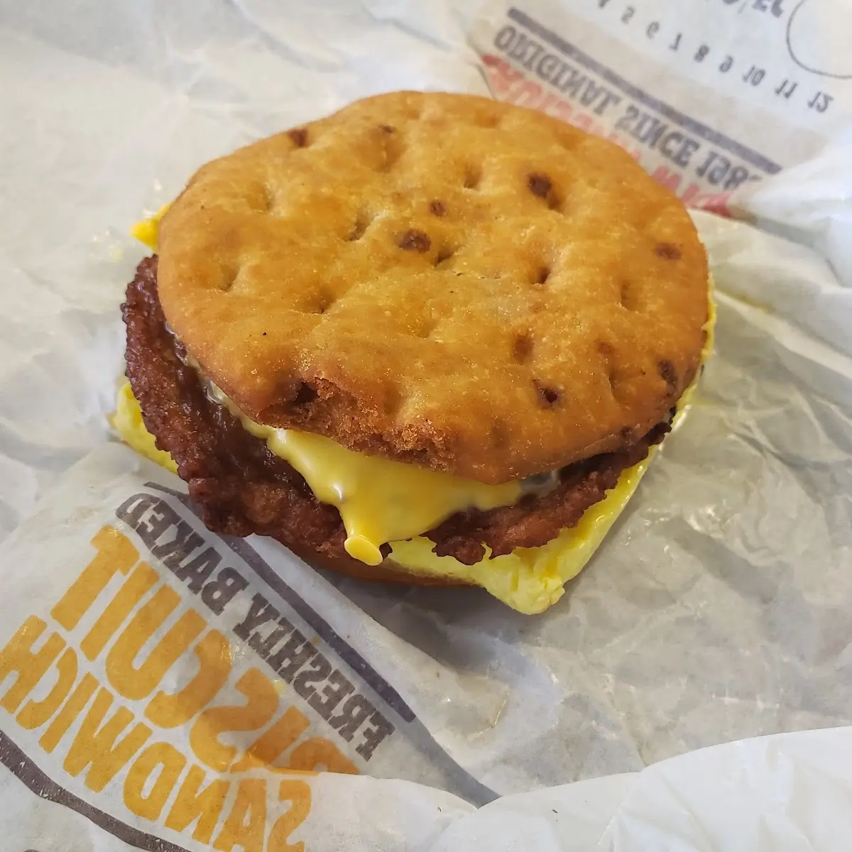 Sausage Waffle Breakfast Sandwich