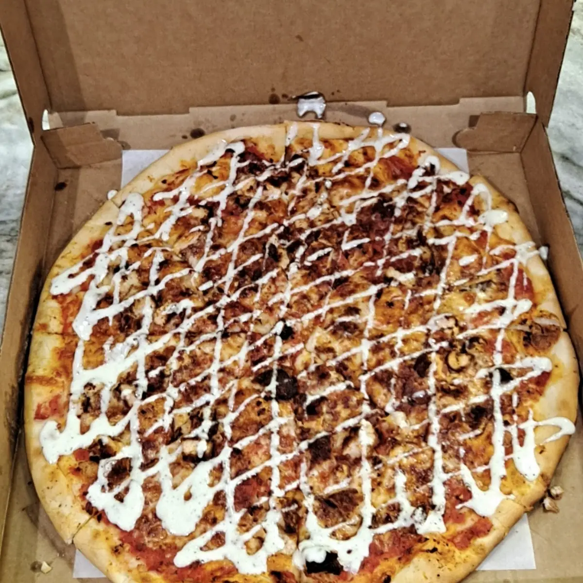 Chicken Bacon Ranch Pizza