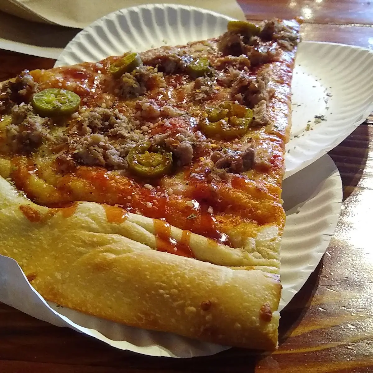 Sriracha Sausage Pizza Slice