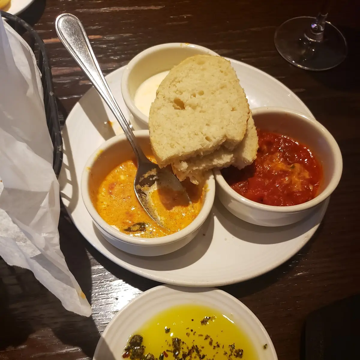 New Bread and Dipping Sauce Trio