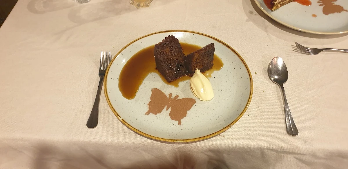 Sticky Date Pudding with Butterscotch Sauce and Mungalli Dollop Cream