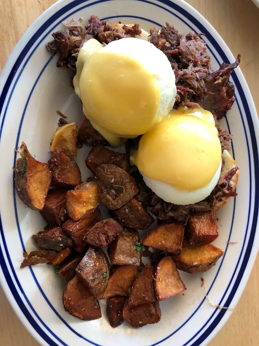 Brisket Eggs Benedict